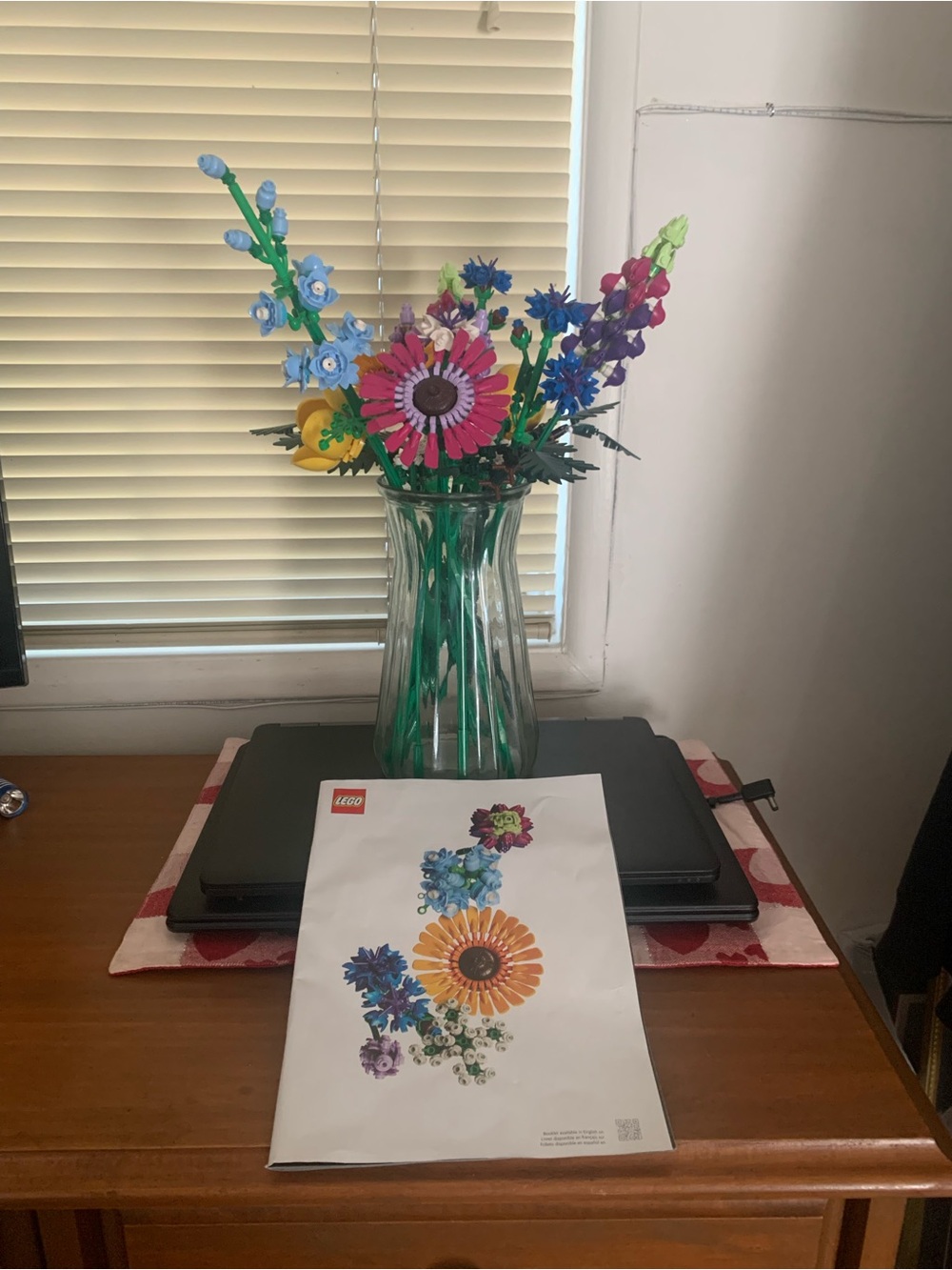 Lego Bright Multicolor Floral Bouquet with Green Stems